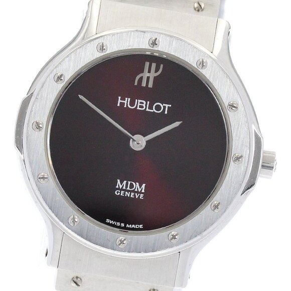 HUBLOT MDM Classic Mini 1280.1 Bordeaux Dial Quartz Ladies Watch_883630 - Picture 1 of 6